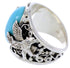 Eagle Silver Turquoise Ring Southwestern Jewelry Size 8-3/4 DW72183